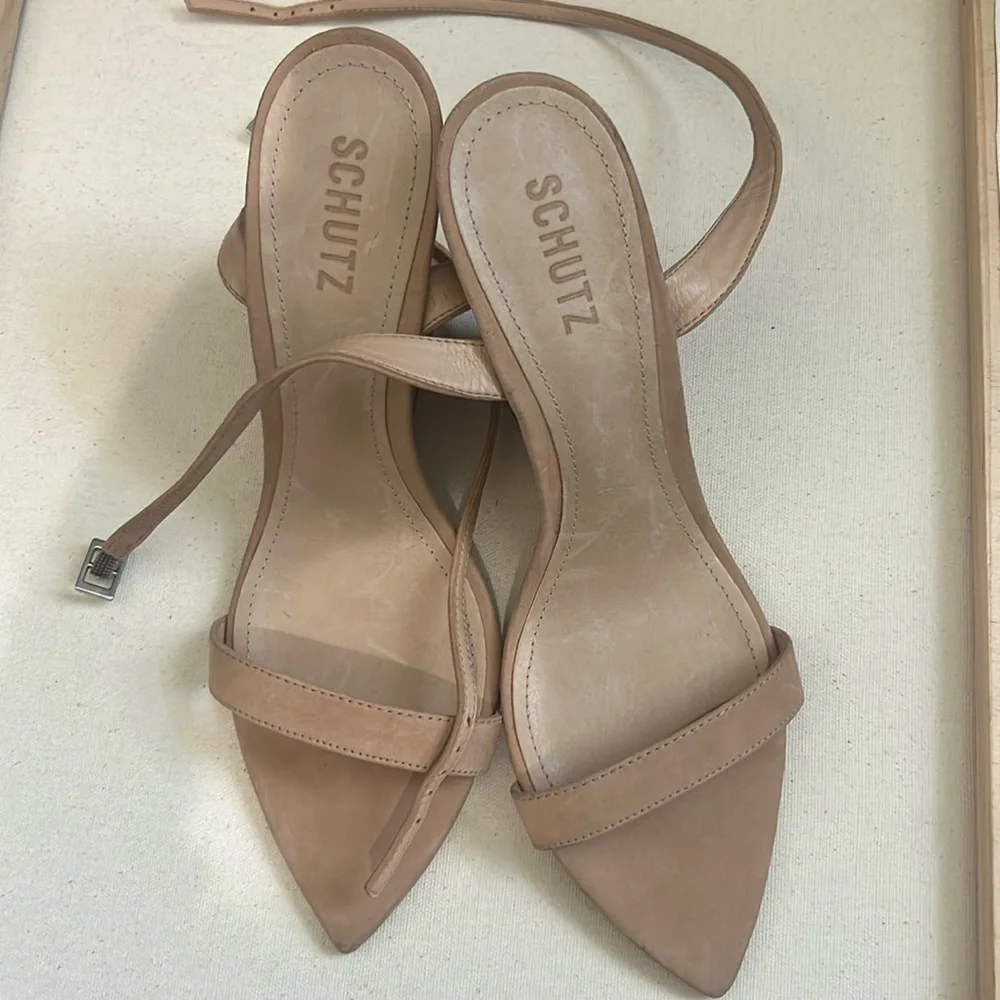 TAN SCHUTZ WEDGE HEELS